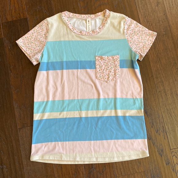 Vanilla Bay Tops - SUPER SOFT vanilla bay striped / floral / colorblock tee